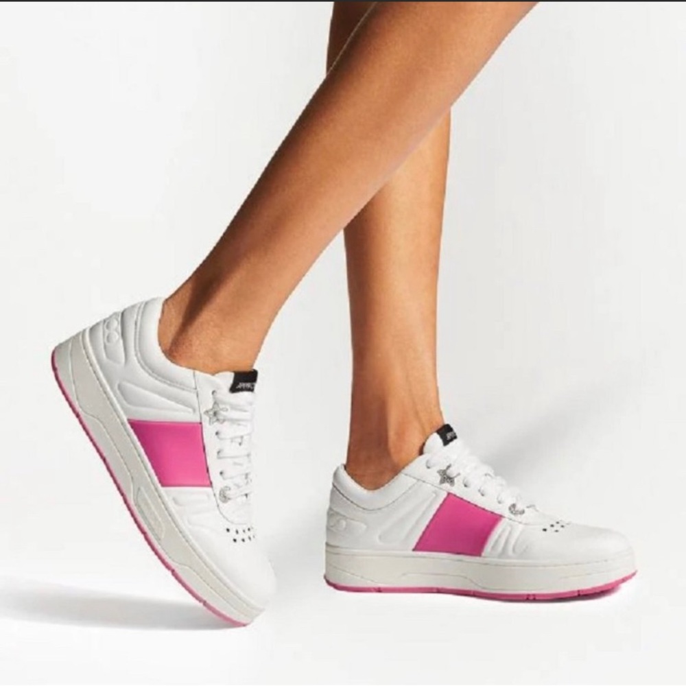 Jimmy Choo Pink Hawaii Sneaker size 8.5